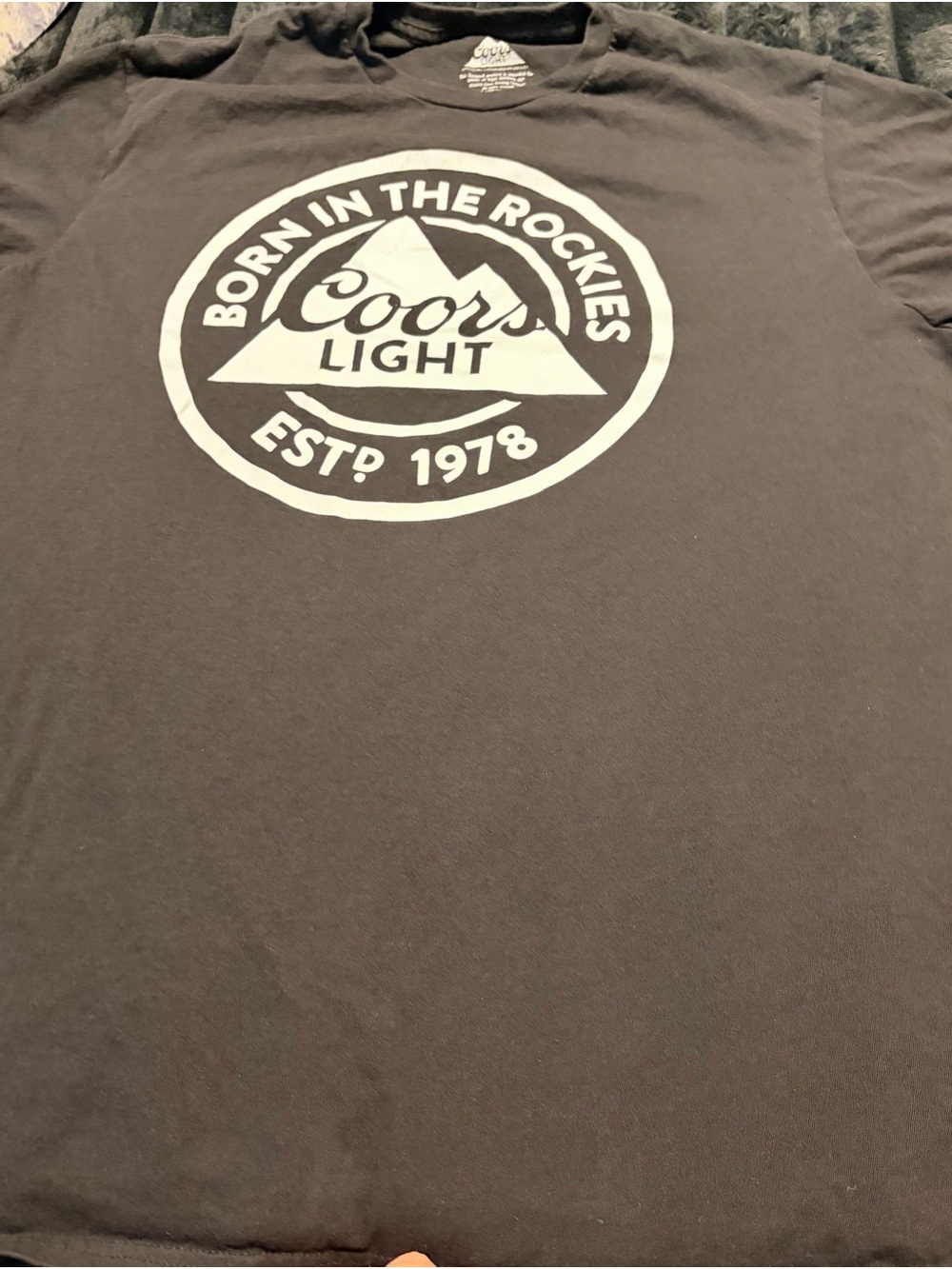 Coors Light Men's Black Graphic Tee - Born in the Rockies